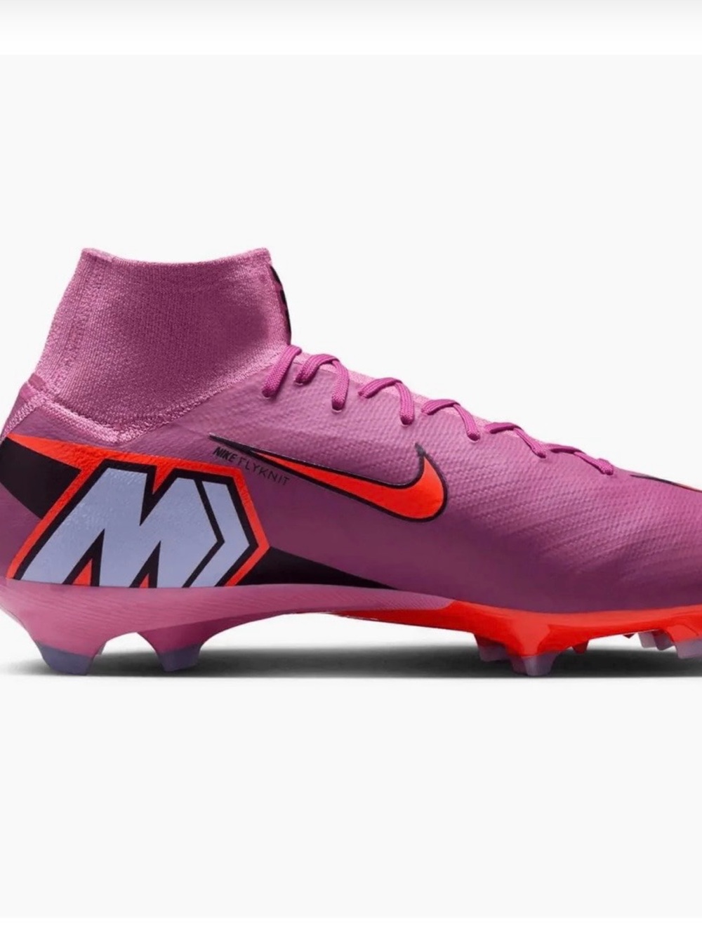 Nike Superfly 10 PRO Firm Ground Soccer Cleat in Magenta with Orange Accents